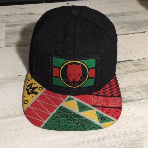 Marvel Wacanda Black Panther multi-colored w/black adjustable back ball cap - Picture 1 of 8